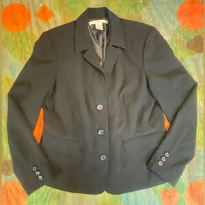 Merona Blazer Womens Large 3 Button Jacket Lining Polyester Rayon Spandex RN1773